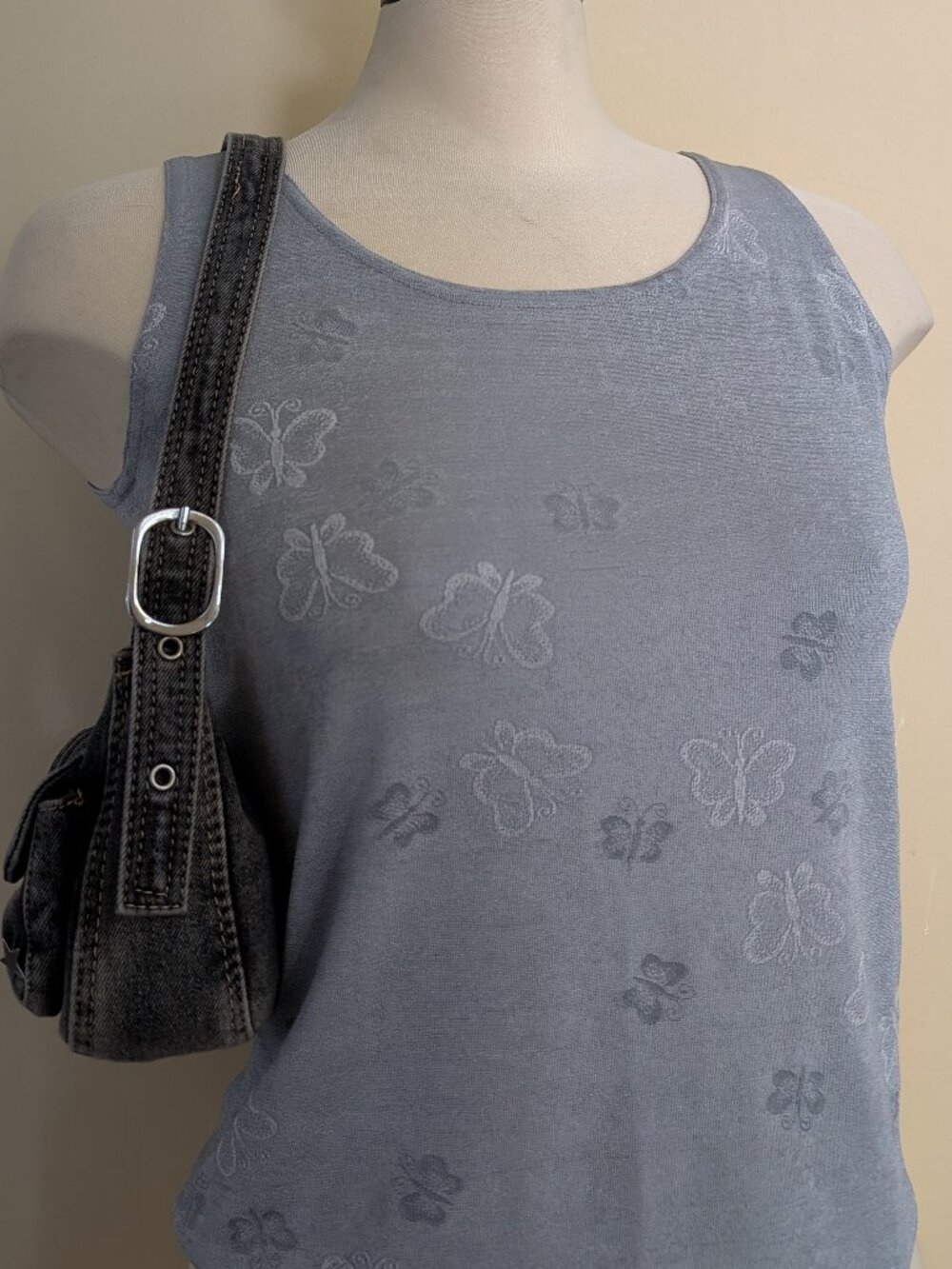 BUTTERFLY PRINT Y2K VINTAGE TANK TOP